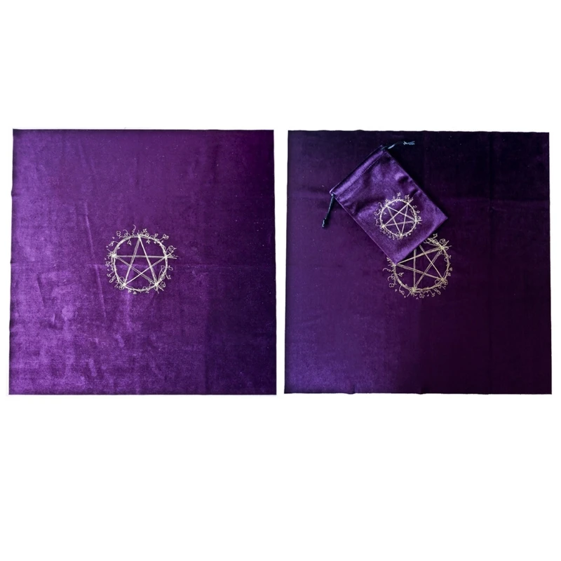 

Square Velvet Tarot Altar Cloth Card Board Game Astrology Oracle Cards Pad Table Cover Card Mat Divination Tablecloth N58B