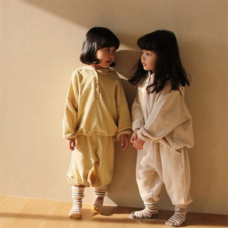 

Весенне-осенние детские костюмы, Повседневная хлопковая одежда для маленьких мальчиков и девочек, костюмы, свитер, брюки, детская одежда, сп...