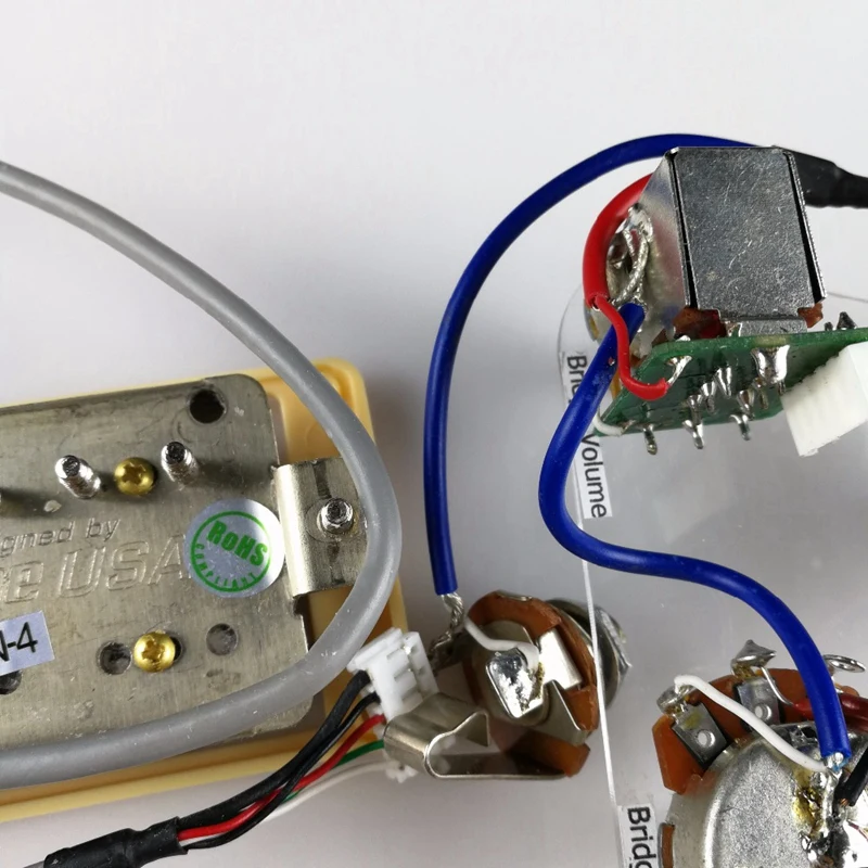 Комплект грифов для электрогитары Humbucker двойная катушка хромированный с желтой