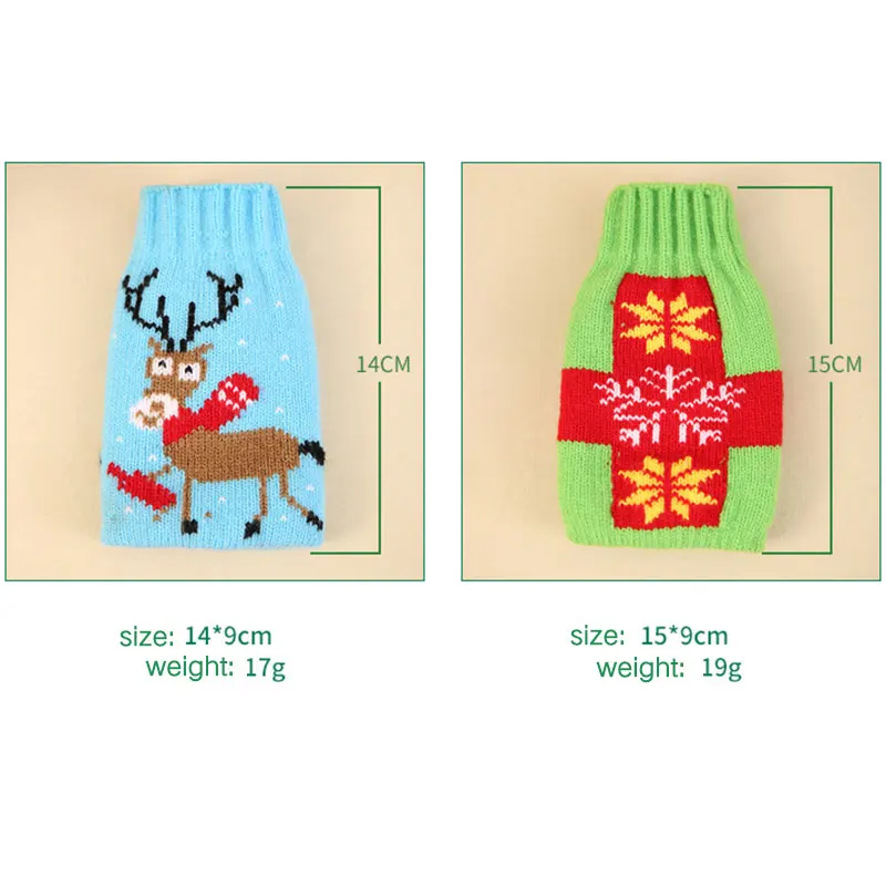 Рождественский чехол для пивной бутылки Снежинка узор вечерние ужин настольная