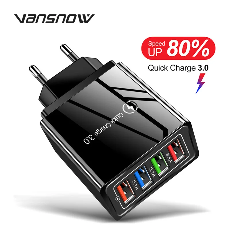 USB зарядное устройство Quick Charge 3 0 EU US Plug адаптер для Huawei samsung xiaomi Tablet Портативный