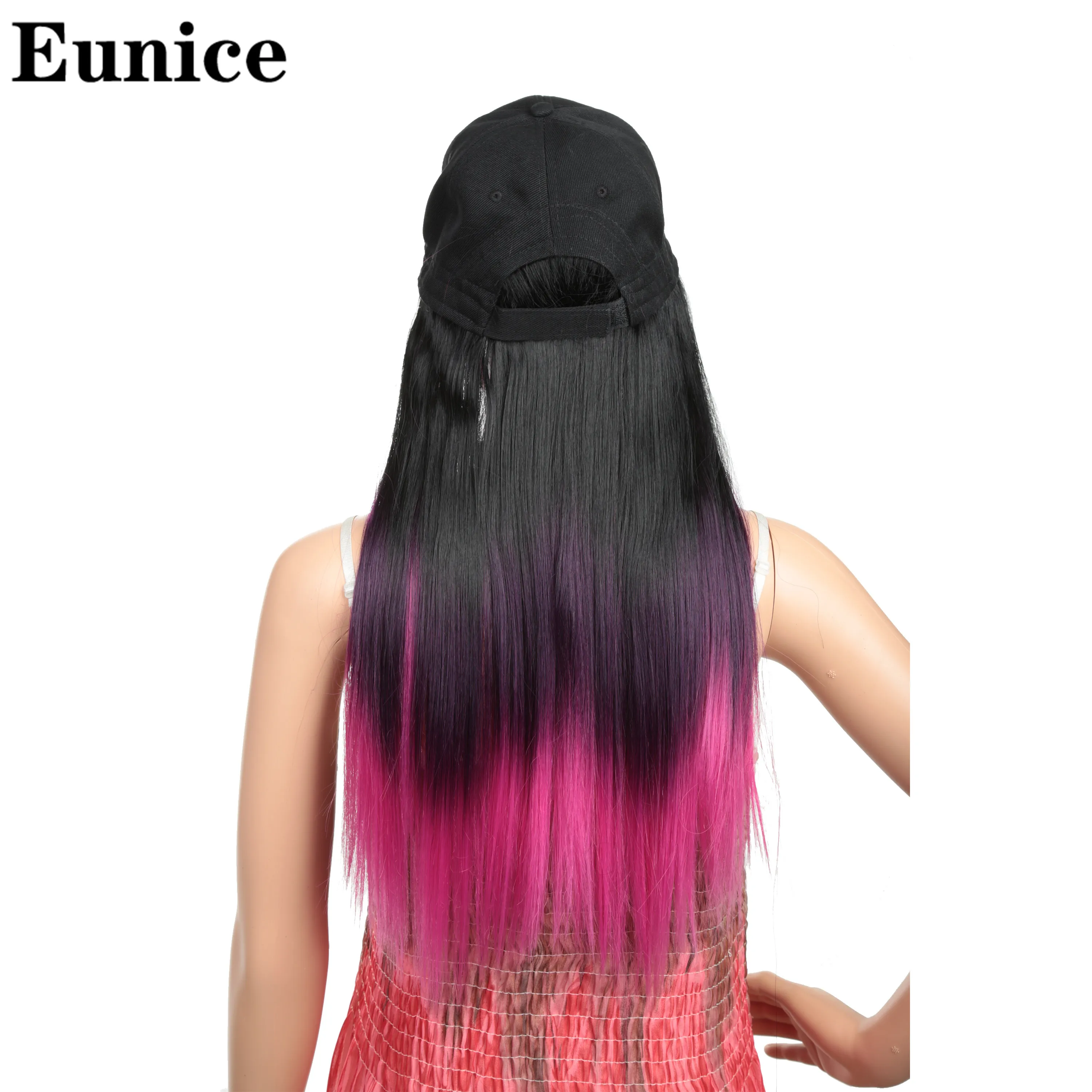 20 дюймов длинные волнистые синтетические волосы парик с шляпой горячий стиль