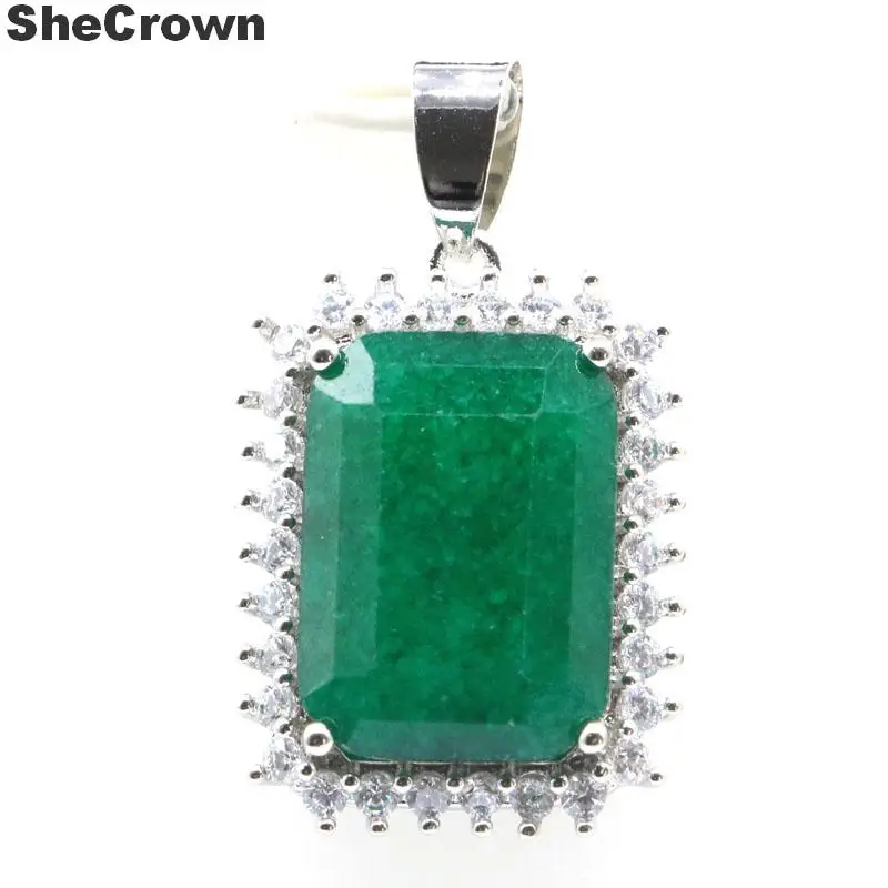 33x14 мм SheCrown комплект ювелирных изделий прямоугольник 18x13 Настоящее красный рубин
