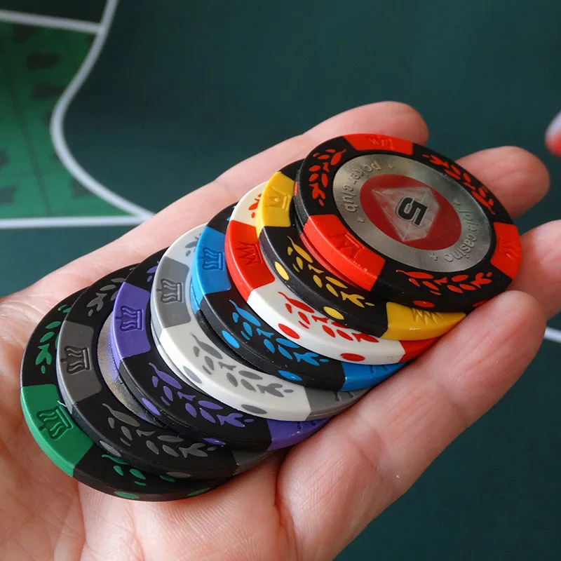 10pcs/Lot Poker Chips Texas Holdɾm Game Token Wheat Style Blackjack Coin |