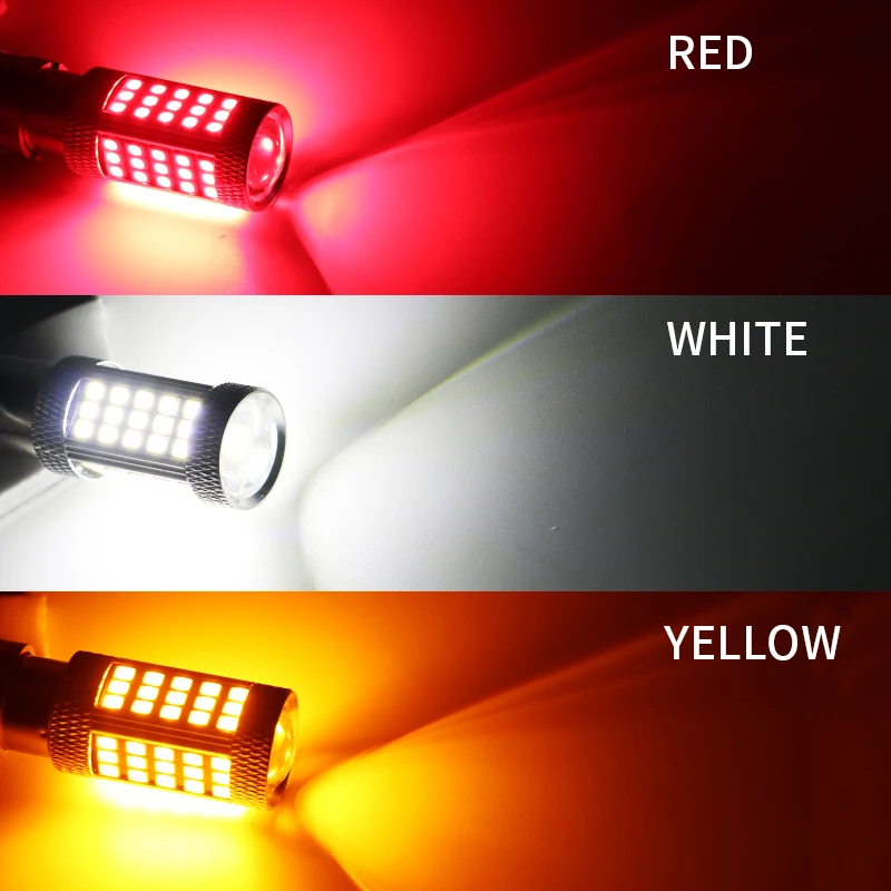 

2X High Bright Canbus S25 1156 BA15S P21W For Car LED Turn Signal Light 1157 BAY15D P21/5W Brake Lamp Reverse Bulb 12V Red Amber
