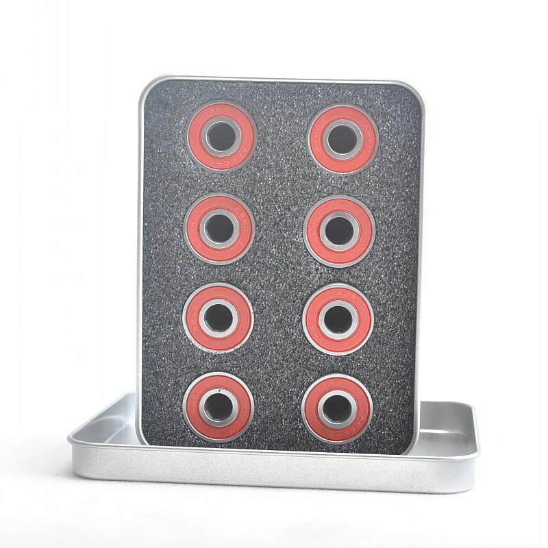 16 шт. скейтборд подшипники 608ZZ ABEC-9 хром Сталь для роликовых коньков красный |