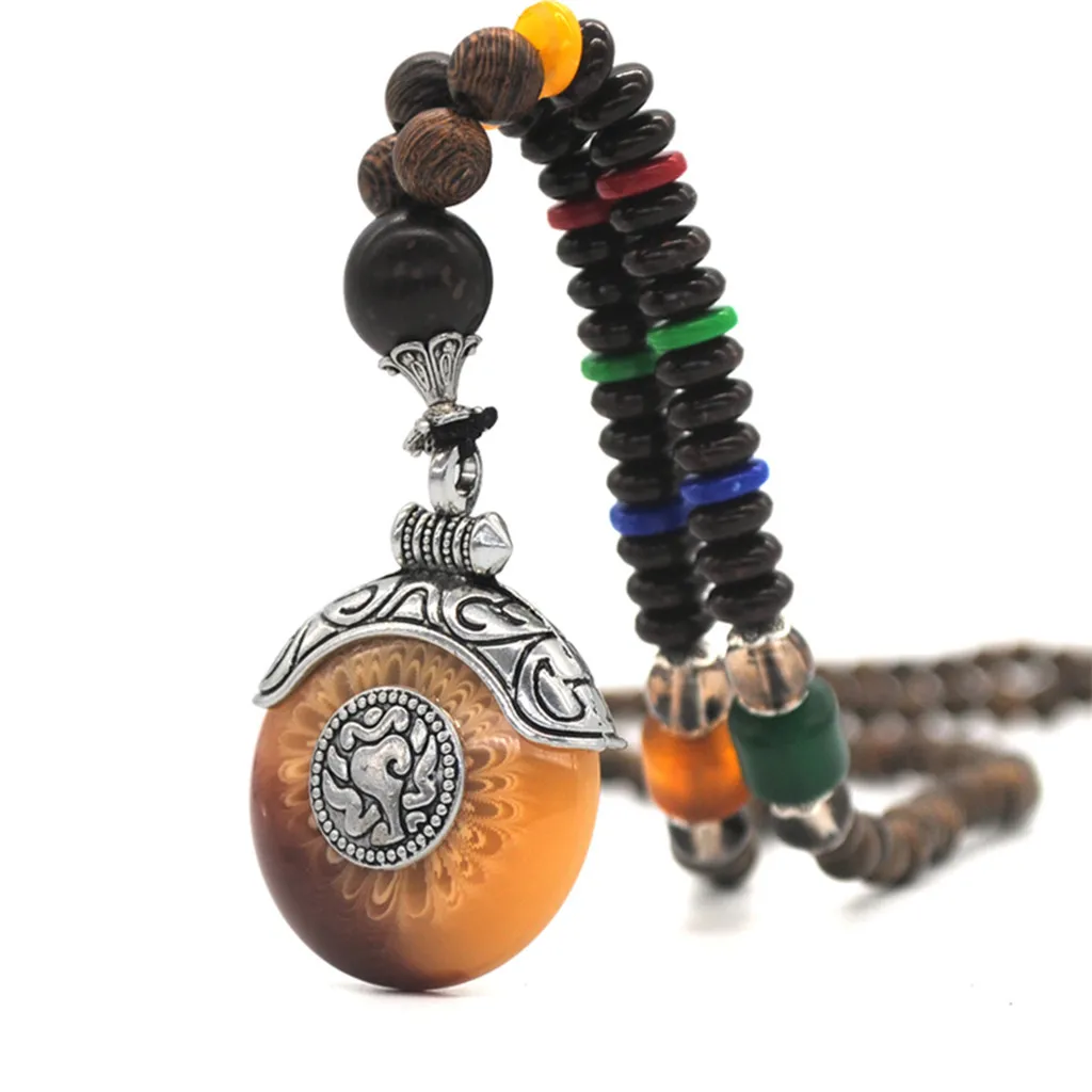 Женское Ожерелье буддийский непальский бусина мала подвесные женские украшения