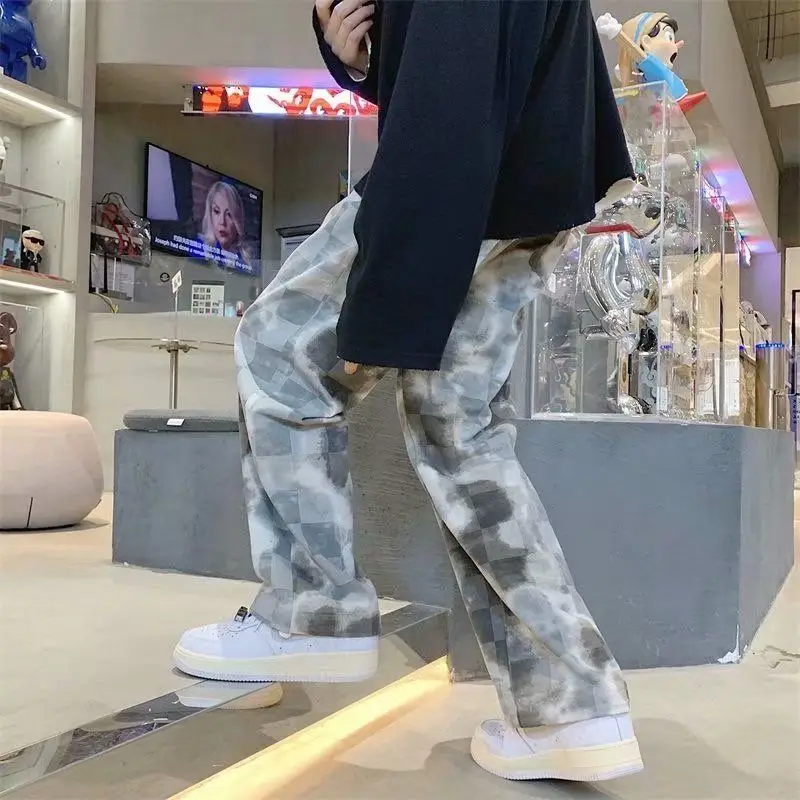 

Мужские и женские модные Универсальные Спортивные Повседневные брюки с широкими штанинами