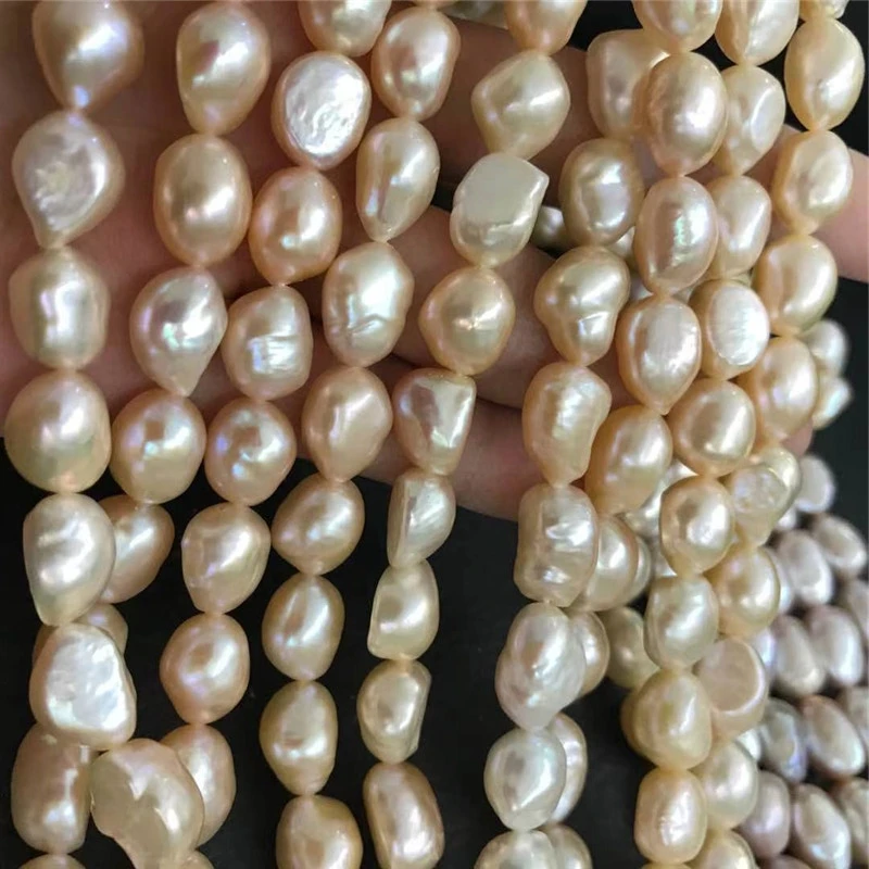 wholesale around AAA 9X11mm Natural 14&quot white baroque freshwater pearl | Украшения и аксессуары