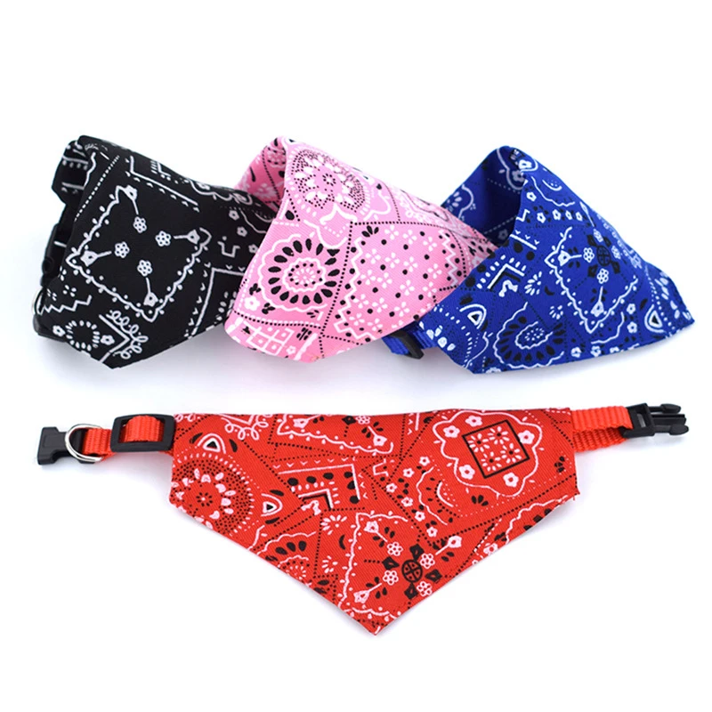 

Adjustable Dog Bandana Printed Soft Collar For Dog Pet Supplies Cat Dog Scarf Collar For Chihuahua Puppy Pet Neckerchief