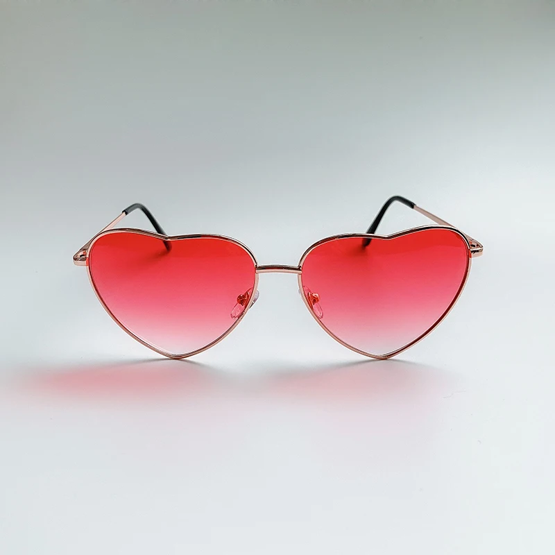 Женские винтажные солнцезащитные очки в форме сердца металлическая оправа