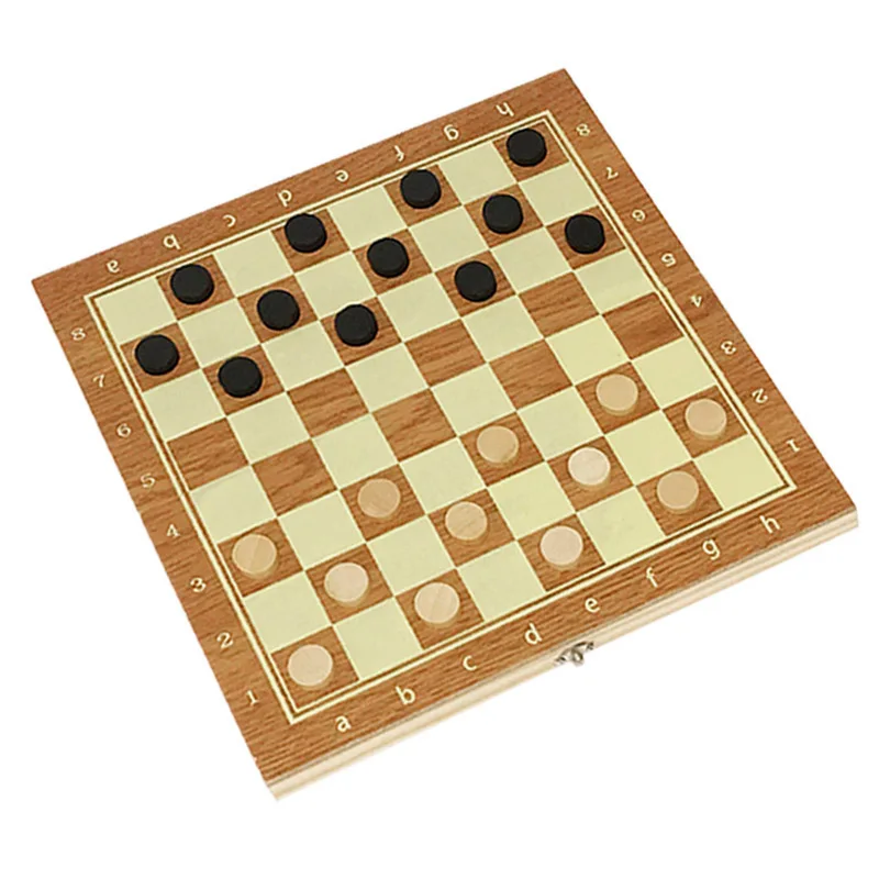 Набор деревянных шахмат 3 в 1 шашки нарды шахматы Дорожная игра деревянные