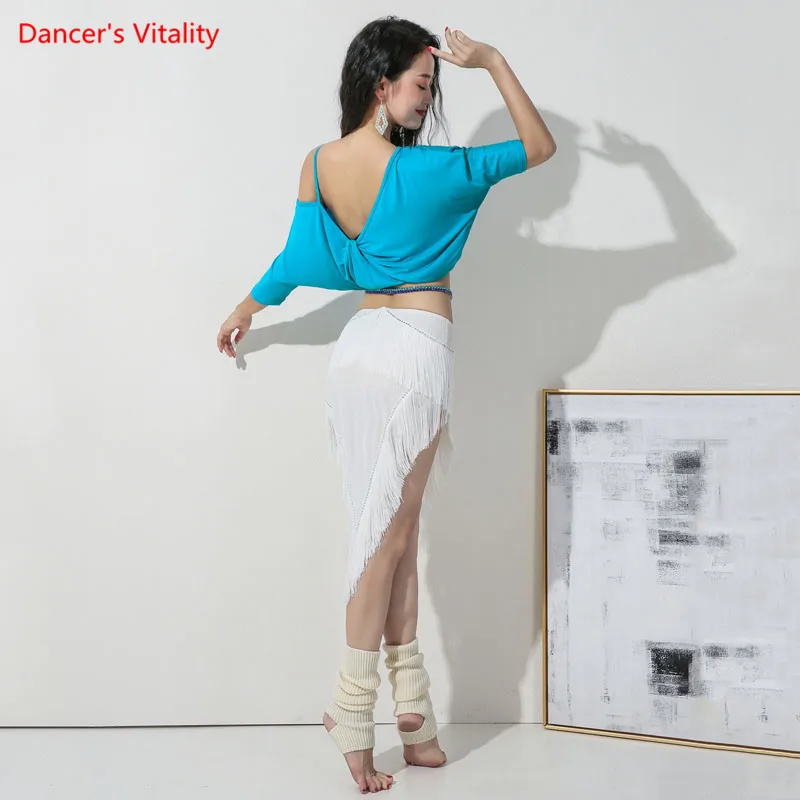 Костюм для тренировок из модала топ с коротким рукавом или юбка кисточками |