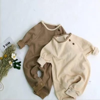 2022 autumn new baby boy romper casual infant waffle clothes newborn loose jumpsuit long sleeve toddler outfits 0 24m