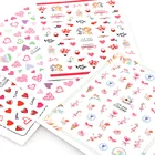 1 Набор ногтей мультипликационные наклейки животных серии слайдер водяные наклейки для ногтей художественные наклейки декорации