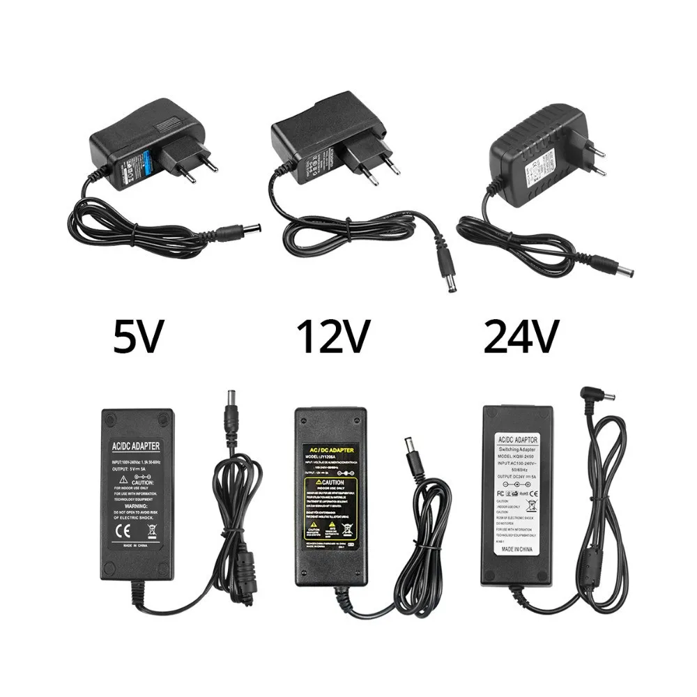 Питание светодиодный Diver DC 5V 12V 24V переключатель адаптер 2A 3A 5A Светодиодный