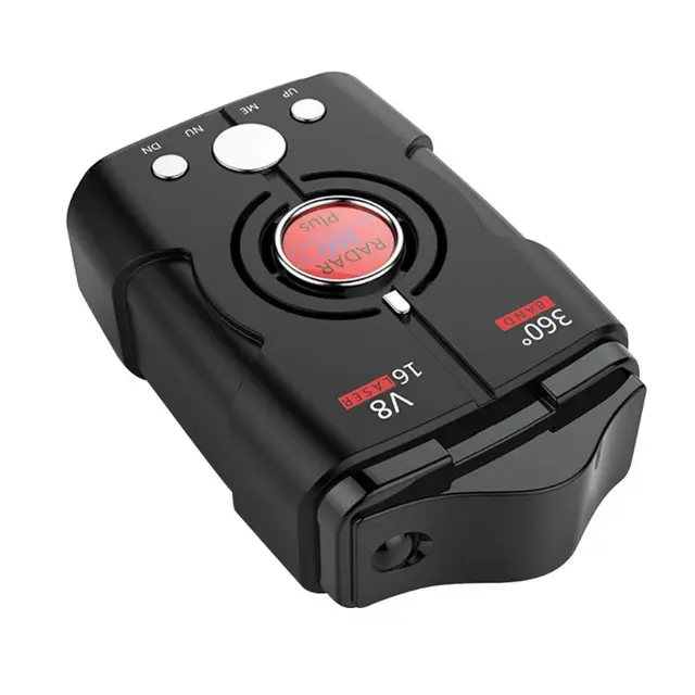 HJJH Détecteur de radar vitesse voiture, caméra alarme d'avertissement  d'alarme vocale V8 véhicule à 360 °, bande d'affichage LED 16 ban :  : High-Tech
