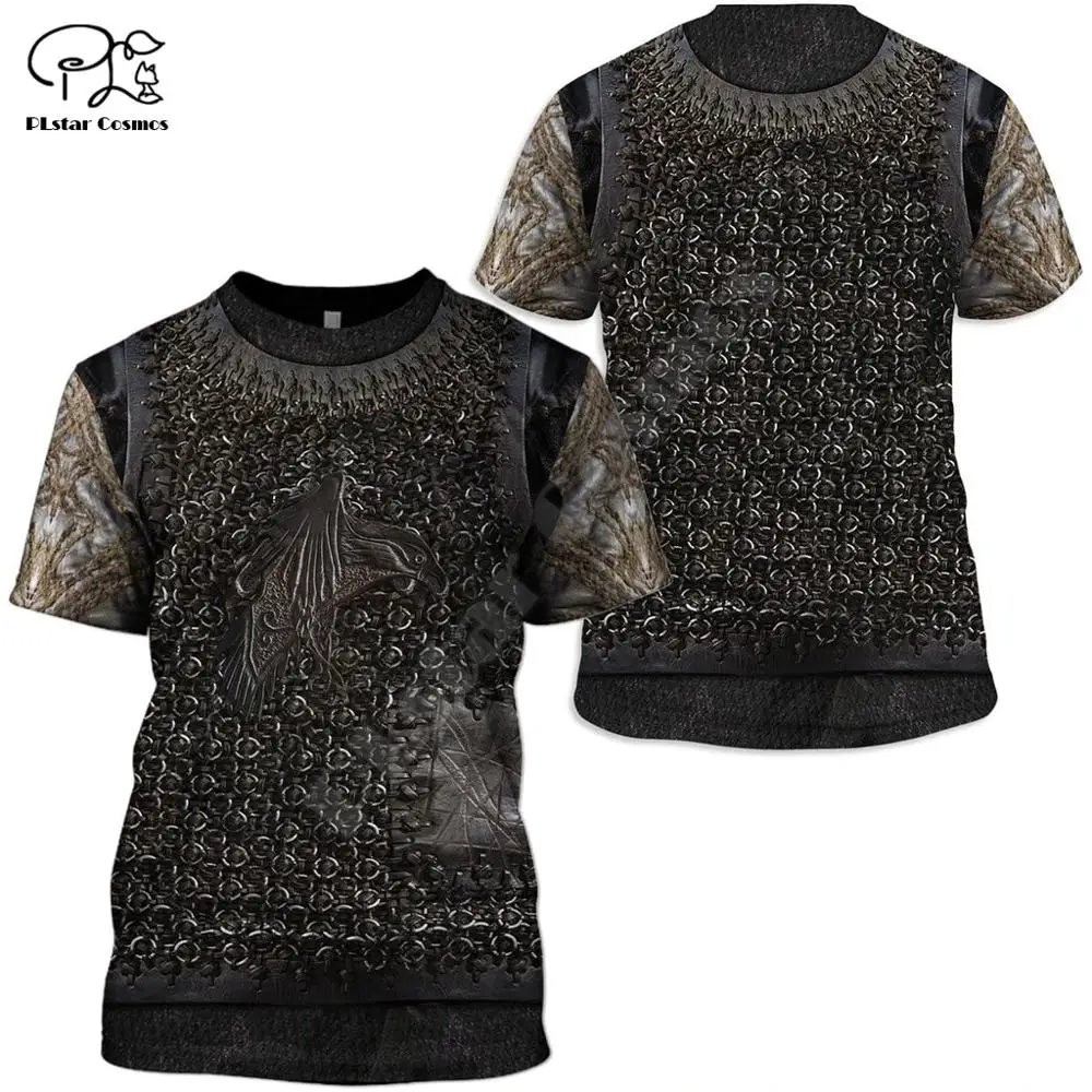 

PLstar Cosmos Warriors Vikings Tattoo Symbol Fashion 3D Printed Summer Short Sleeves T-shirts funny Cosplay Halloween t shirts