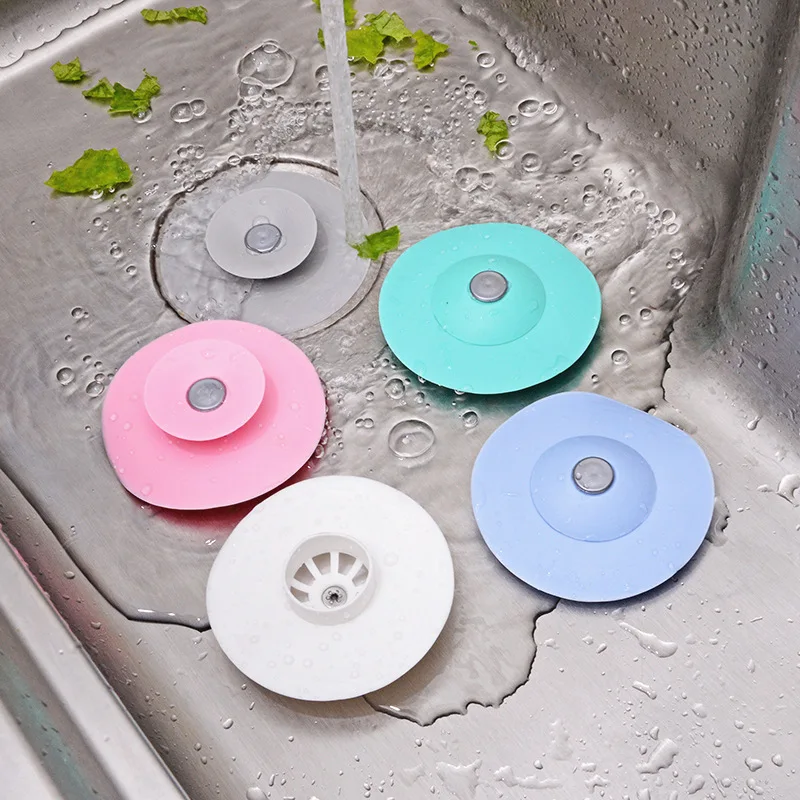 

Silicone Floor Drain Hair Stopper Bathtub Plug Bathroom Kitchen Basin Stopper Sink Strainer Basin Water Stopper