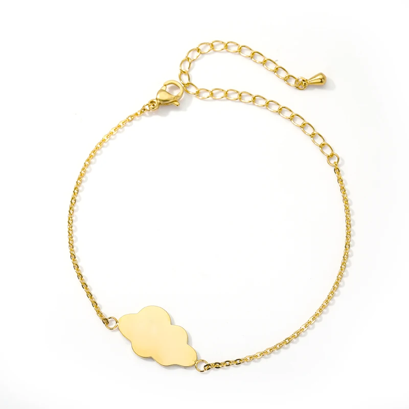 

Lovely Cloud Bracelets For Girls Rose Gold Stainless Steel Chain Women Couple Bracelets Jewelry Pulsera Gifts For The New Year