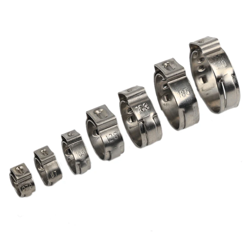 130pcs Single Ear Hose Clamps 7 Sizes Stainless Steel Water Pipe Clamp Mixed Assorted Set for Sealing All Kinds of | Обустройство