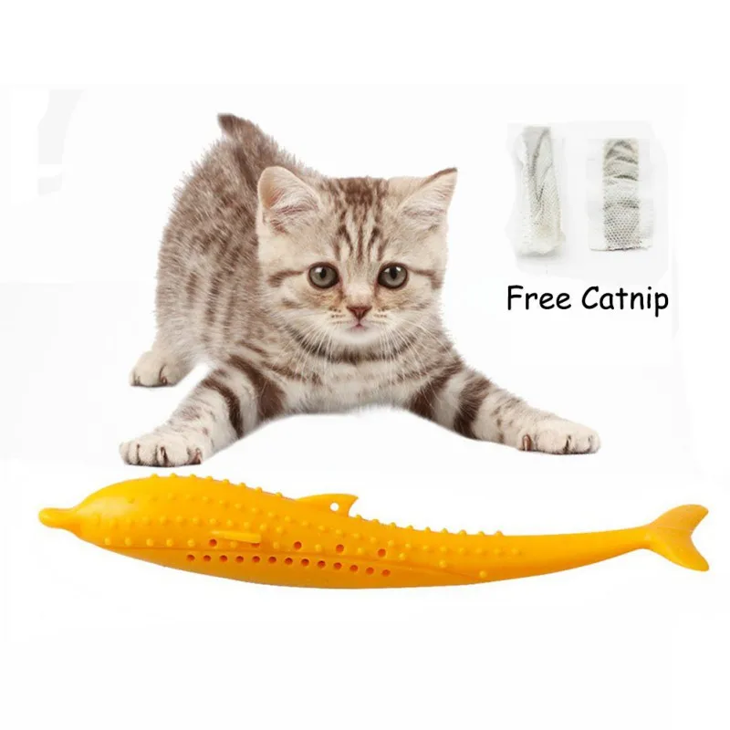 Зубная щетка в форме кошачьей рыбы Экологичная молярная зубная для домашних