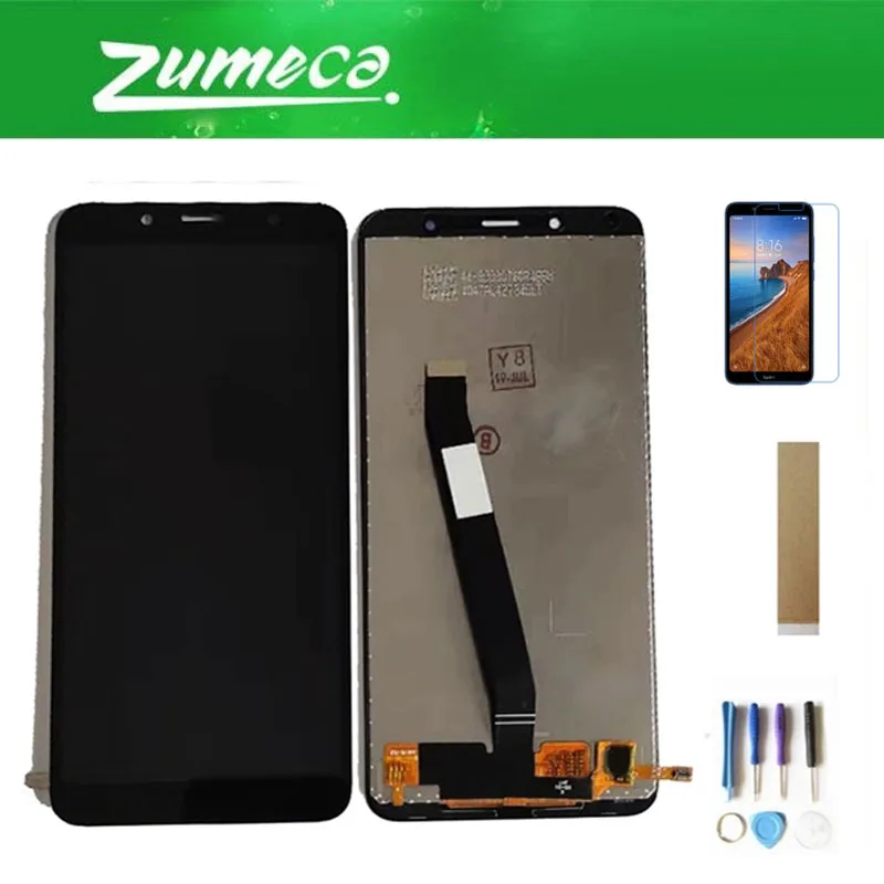 

Жк-дисплей и дигитайзер сенсорного экрана в сборе для Xiaomi Redmi 7A Redmi7A, черного цвета, лента для инструментов, оригинальное качество