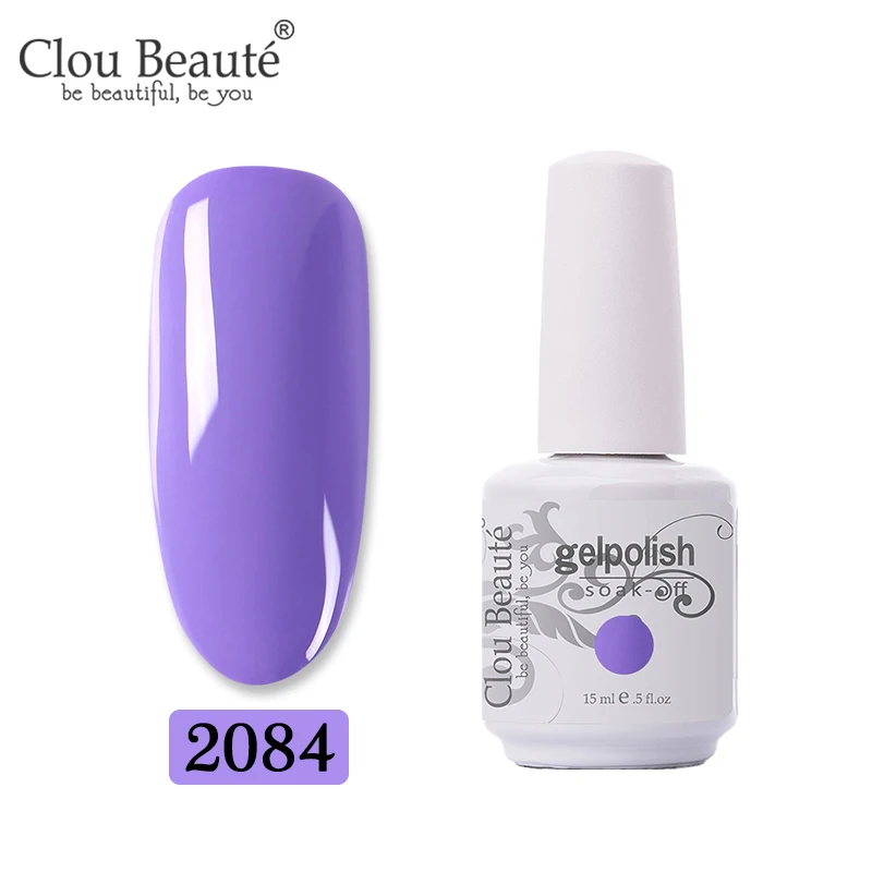 2084 Clou Beaute 15 мл цветной гель-краска УФ-гель для ногтей замачиваемый светодиодный лак для ногтей Гель-лак для ногтей Полупостоянный лак для ногтей - Цвет: 2084