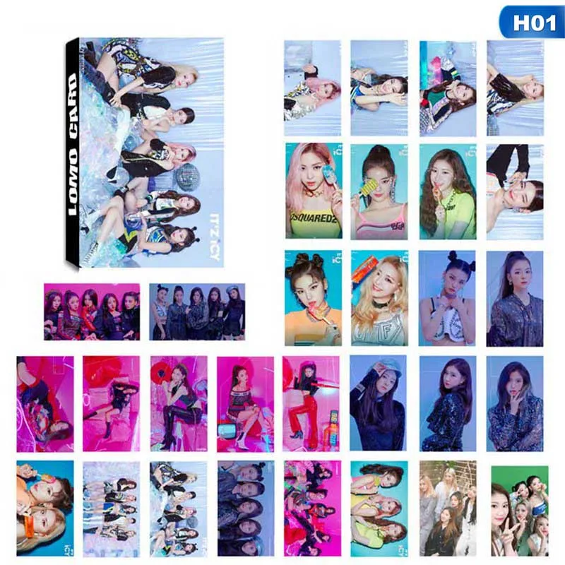 30 шт./компл. KPOP ITZY альбом ITz ICY самодельная бумага Lomo карта фото плакат в виде карты фотостудии игрушек, для подарка, для фанатов