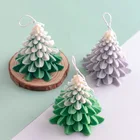 Рождественская форма в виде сосновой свечи, 3D рождественская елка, сделай сам, Ароматизированная свеча, создание искусственной смолы, форма для мыла, форма для пластыря