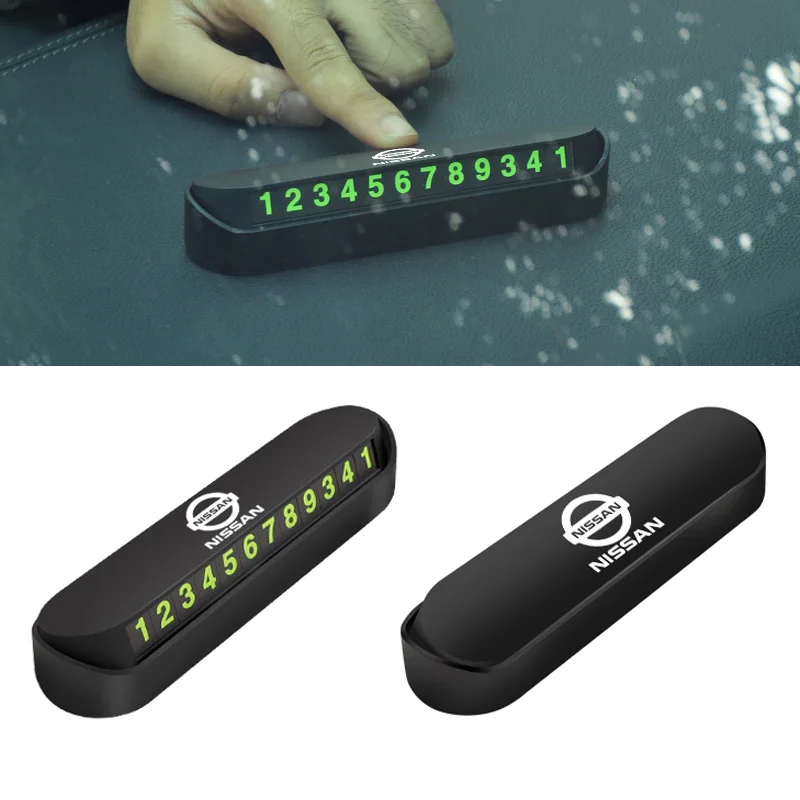 ABS для автомобильного стайлинга светящийся табличка с номером телефона карточка