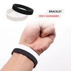 1 шт., голографический Силиконовый браслет с логотипом автомобиля для VW Volkswagen Jetta MK5 Golf Passat