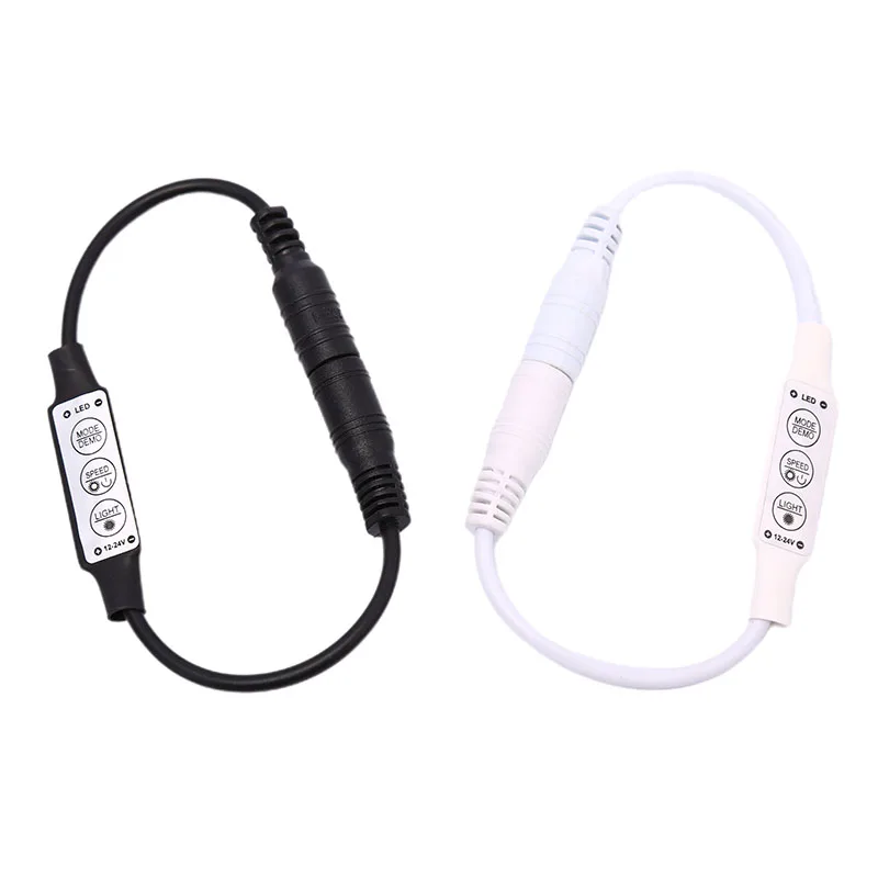 

DC12-24V 6A 3 Keys Mini Led Dimmer Controller 72W with male female DC Connector