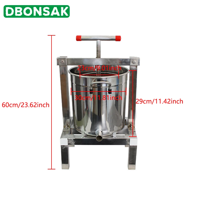 Пресс для меда ручной полностью закрытый нержавеющая сталь 10 л | Дом и сад