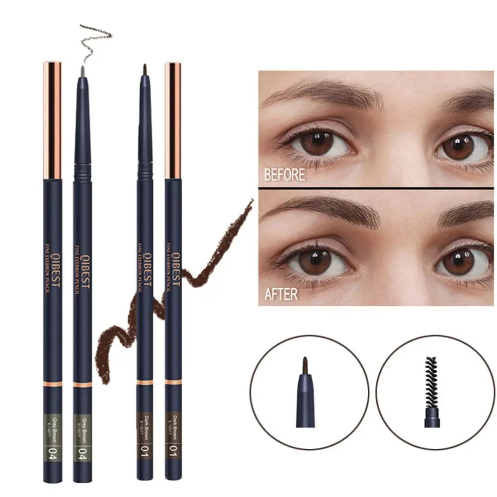 

Косметический автоматический вращающийся водостойкий двойной карандаш для бровей с кисточкой 3D ручка для бровей ультратонкая подводка дл...