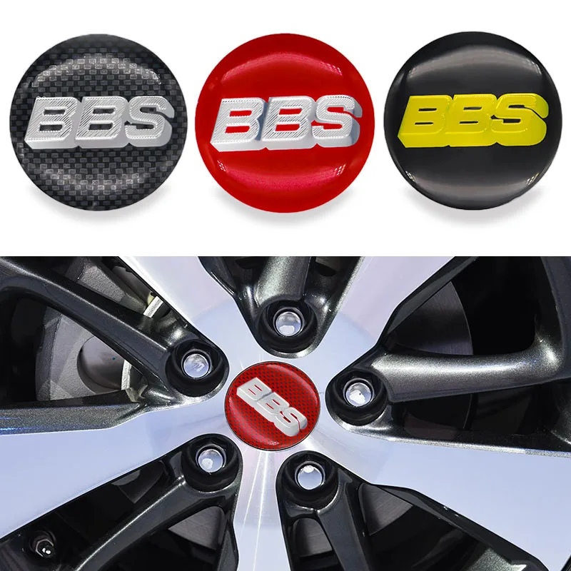 

4Pcs 65mm Car Wheel Center Hub Caps Emblem Stickers For BBS-LOGO Car accessoriesï¼Œmodified hub cover stickers
