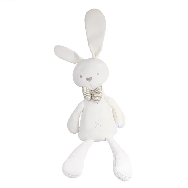 Baby Rabbit Sleeping Comfort Doll Plush Toys Smooth Obedient Sleep Calm Bow-tied long-legged rabbit | Игрушки и хобби