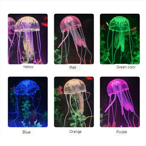 

New Fish Tank Fluorescent Simulation Jellyfish Aquarium Landscape Decoration Simulation Non Luminous Fluorescent Jellyfish