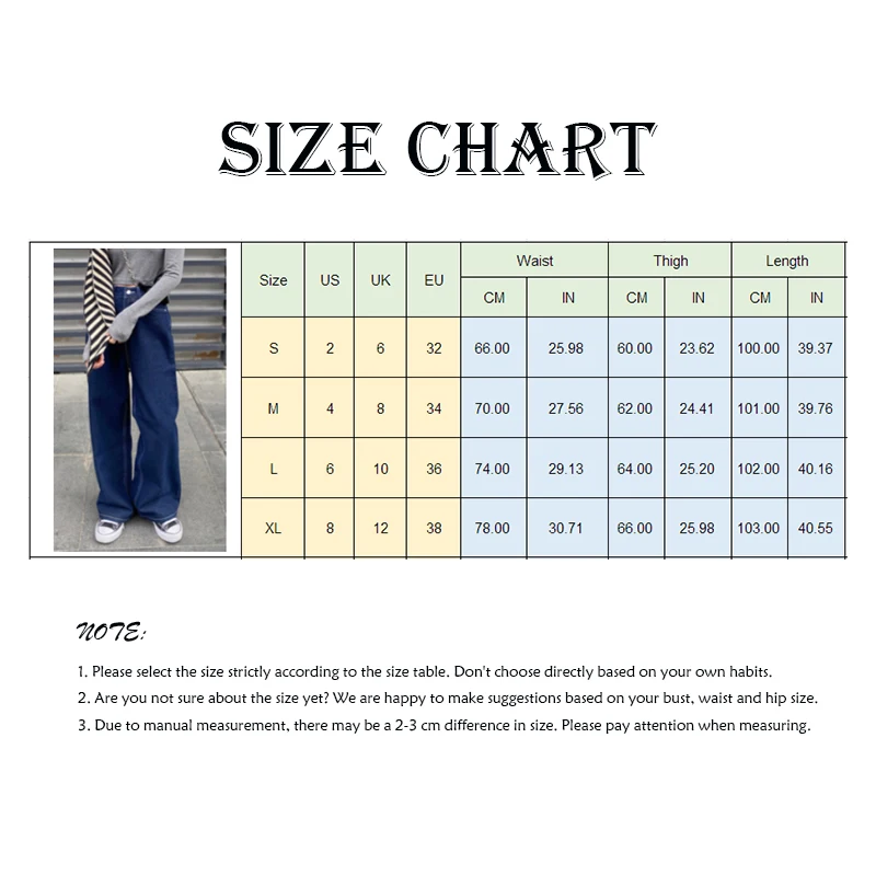 

Wide Leg Pants Womens High Waist Casual Loose Cowbye Pants Slim Trousers Korean Style Mopping Pants Females Straight Leg Jeans