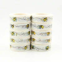 new 10pcsset 15mm10m cute decorative bees washi tape diy scrapbooking masking animal tape school office supply stationery