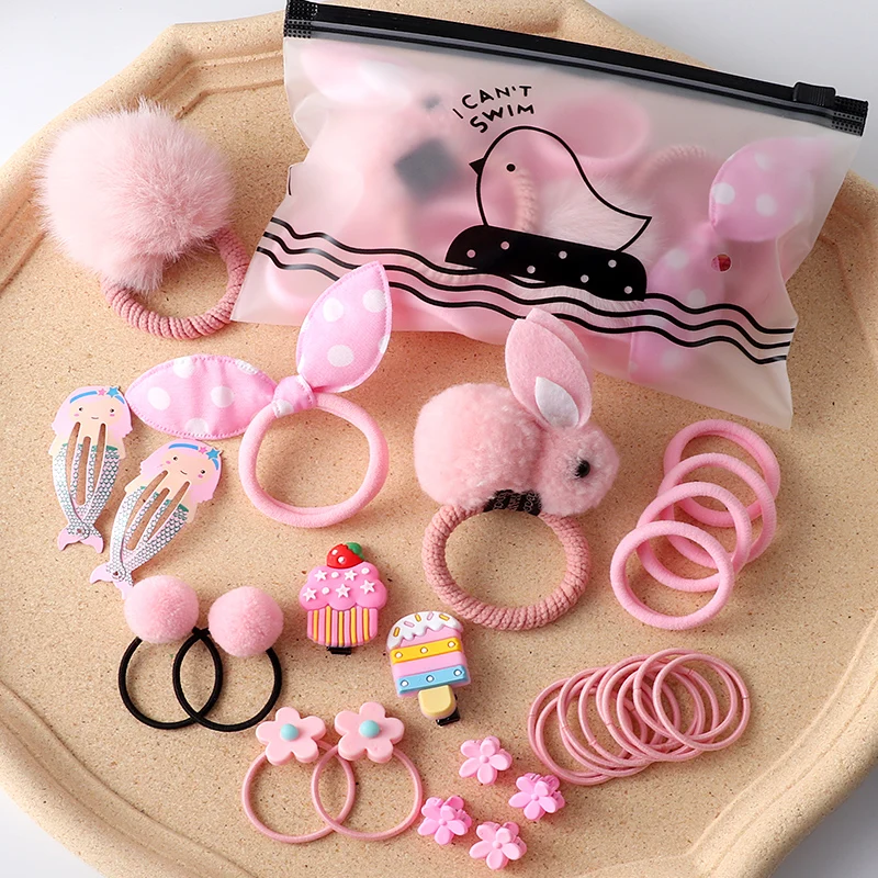 Резинки для волос Детские эластичные с кроликом 30 шт. | Аксессуары одежды