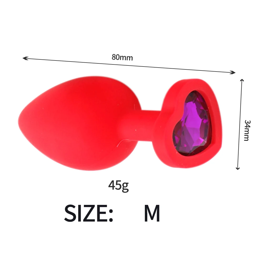Анальная пробка секс-игрушки 100% силиконовая 2 разных размера хвост Кристалл