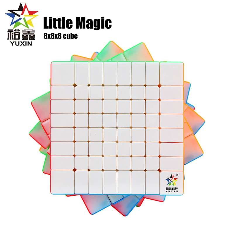 Новый юйсин маленький магический 8x8x8 скоростной кубик профессиональная