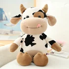 Мультяшные плюшевые игрушки молочная корова Милая имитация крупного рогатого скота мягкие игрушки-животные куклы мягкая подушка для друзей детские подарки на день рождения