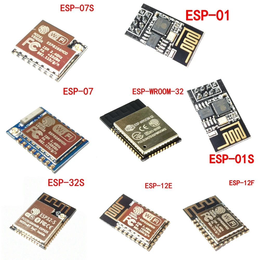 ESP8266 серийный WI-FI модель ESP-12 12E 12F 12S 07 07S 01 01S M1 M2 ESP32-S WROVER WROOM-32U 02 A1S подлинность