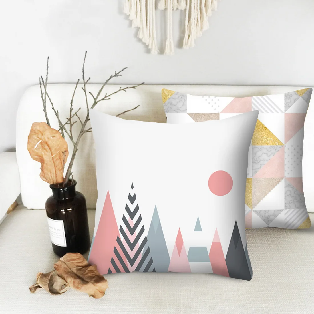 SNEWVIE розовая Золотая Геометрическая наволочка для подушки ресничная Подушка