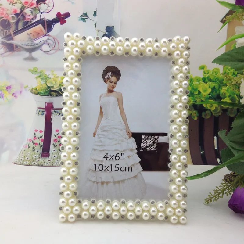 Богемная фоторамка с имитацией жемчуга для свадьбы дня рождения спальни Рамка