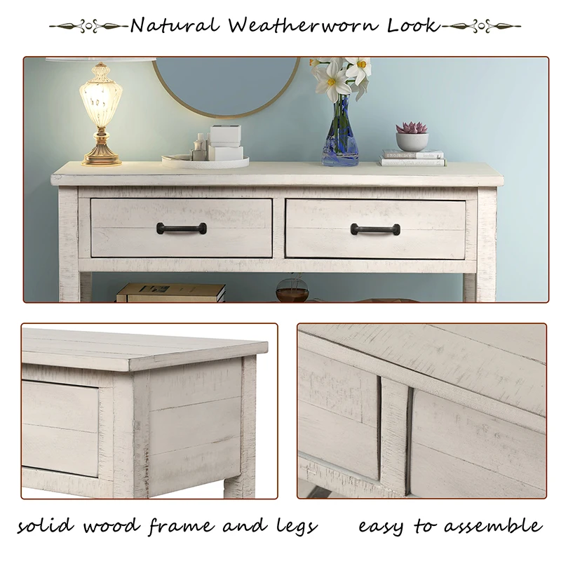 Ретро консоль боковой стол контейнер дом для прихожей с ящиками и полкой мебель