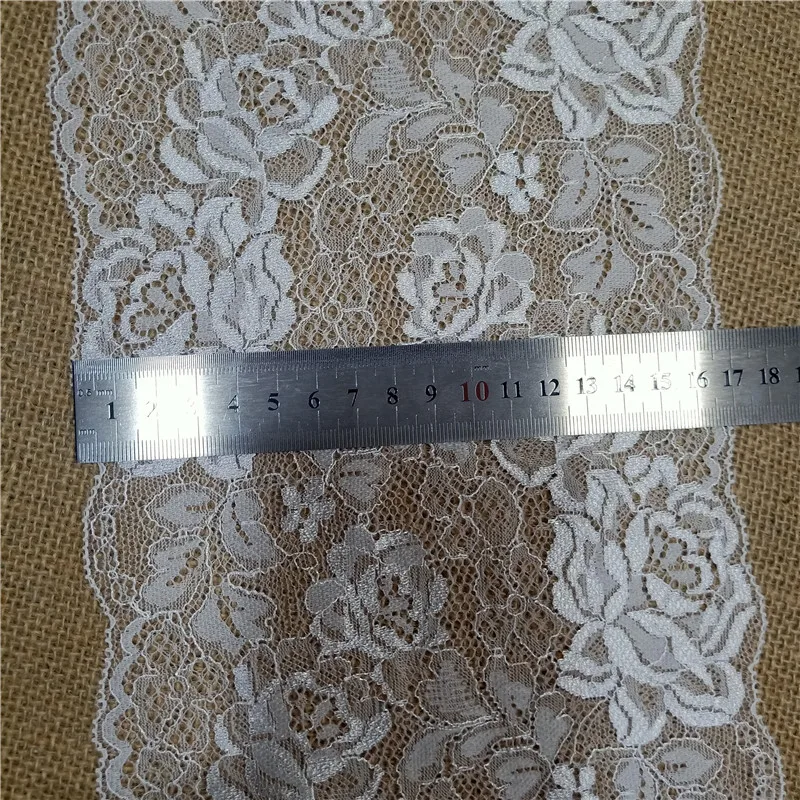 

E1014 Width 17cm High Quality Skin Elastic Colorful Lace Ribbon Trims Lace Trim For DIY crafts material gift packing lace