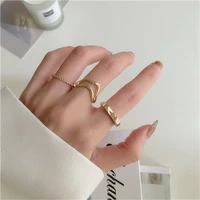 the ring of temperament of new geometrical popular style woman korea is contracted hollow out restore ancient ways ring 2020 new